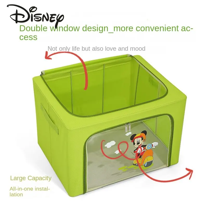 Disney-caja de almacenamiento multifuncional, bolsa de equipaje de gran capacidad con dibujos animados, a la moda y de alta calidad, novedad