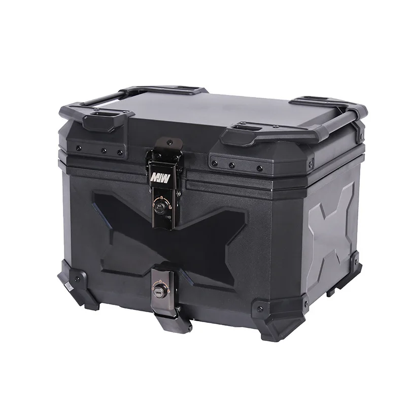 New embossed 45L motorcycle ABS thickened plastic trunk trunk accessories electric vehicle quick dismantling trunk
