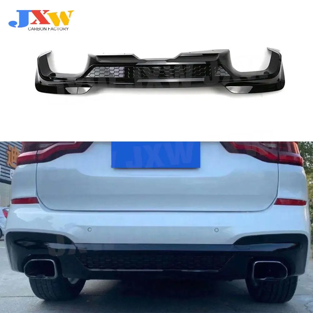 

Carbon Look ABS OO-OO Rear Bumper Lip For BMW X3 G01 M Sport 2018 - 2021 Gloss Black Rear Diffuser Bumper Lip