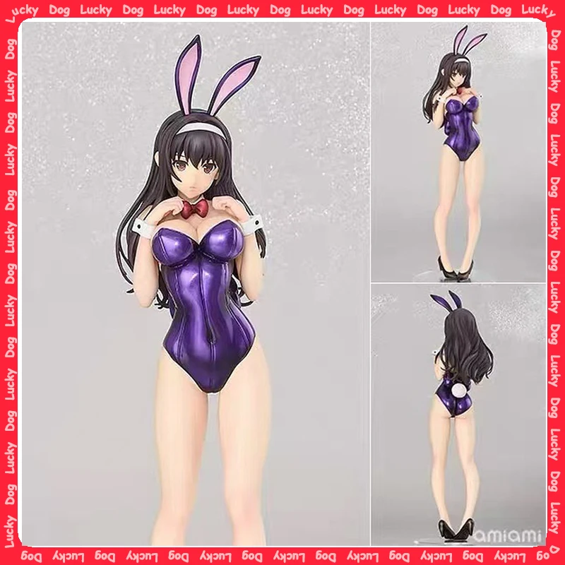 

43 см Саекано Как поднять скучную плоскую Уташа Касумигаока Банни Аниме ПВХ Фигурка Модель Статуя Коллекция игрушек