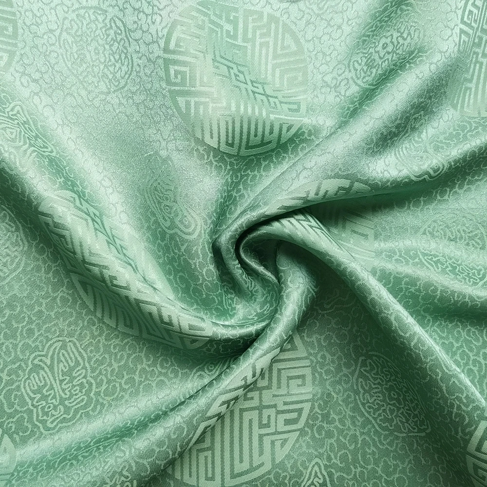 45\'\' Wide By Meter Traditional China Silk Fabric Jacquard Silk Cotton Charmeuse Material For Gown