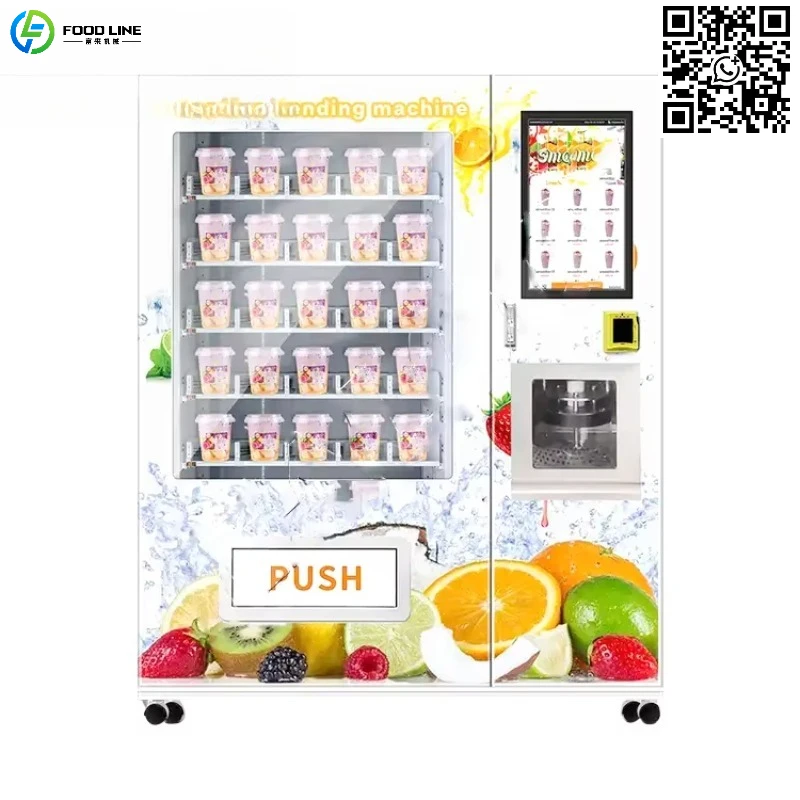 Máquina de Venda Automática de Smoothies Personalizados com Refrigeração e Autoatendimento