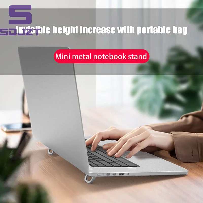 Adjustable Folding Laptop Stand Mini Legs Ultra-thin Portable Support For Macbook Notebook Cooling Holder Feet Invisible Bracket