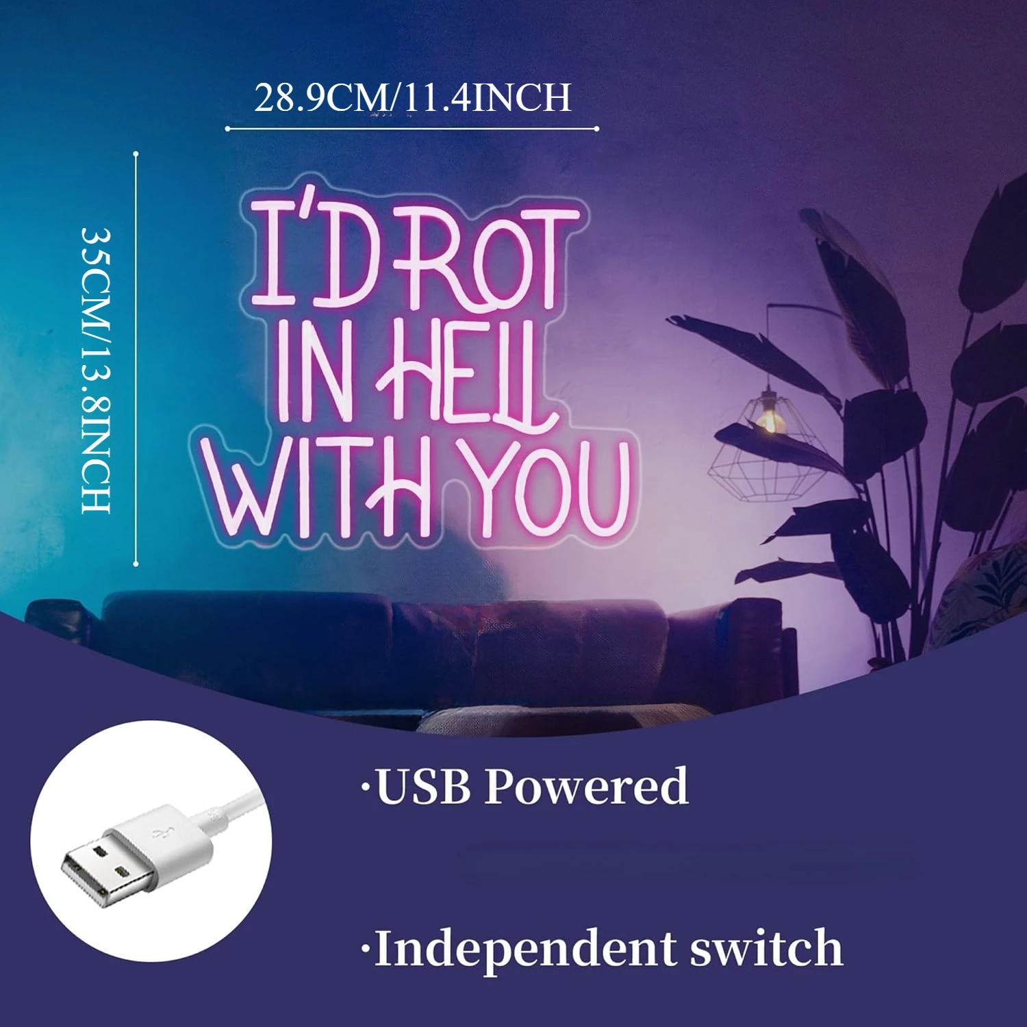 Neon Sign USB Dimmable LED Neon Light for Bar Man Cave Party Coffee Home Bedroom Wall Decoration Birthday Christmas Gift