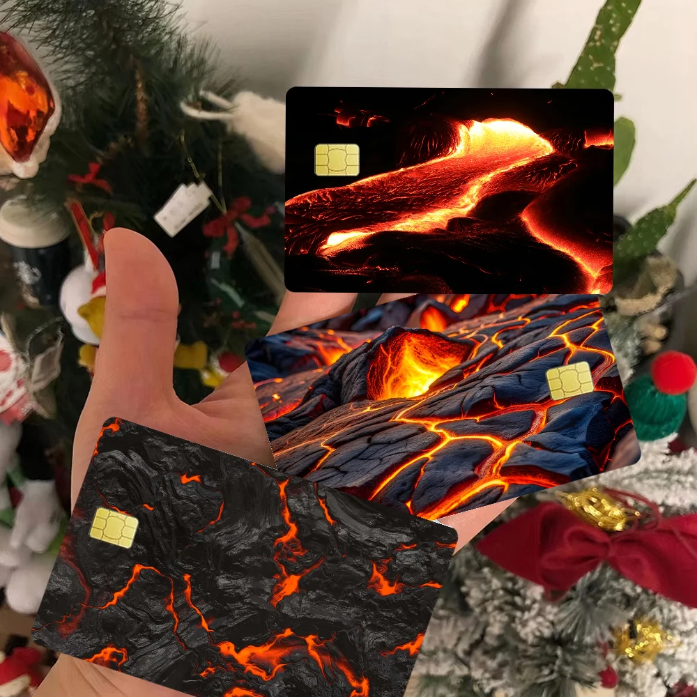 3D Volcano Lava Magma 100 % heißer Verkauf Amine Credit Debit Bank Card Bus Card Film Skin Aufkleber