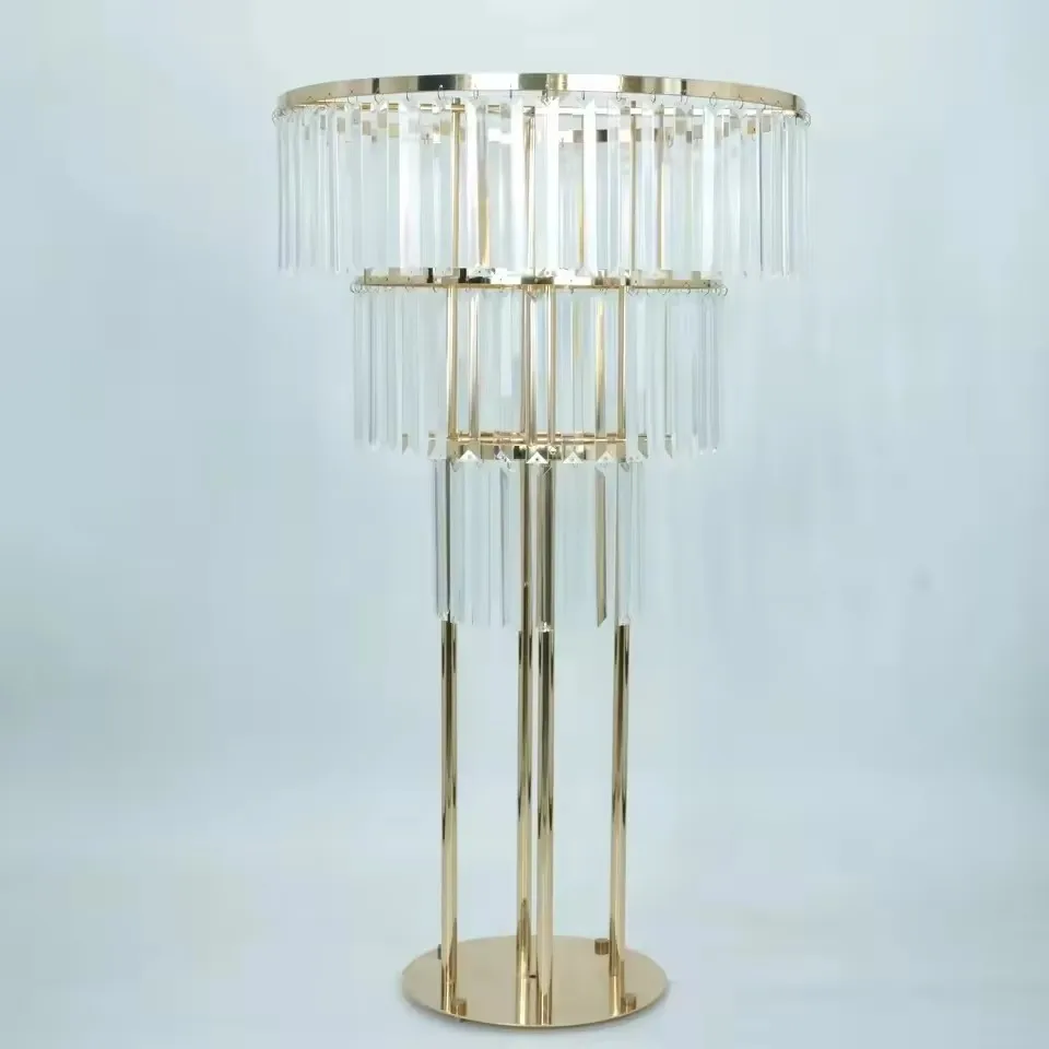 2 Stück/4 Stück/5 Stück/6 Stück/10 Stück Goldener Acryl-Blumenständer für Hochzeiten - 4-stufiger Hochzeits-Blumenständer als Tischdekoration – Detail 6