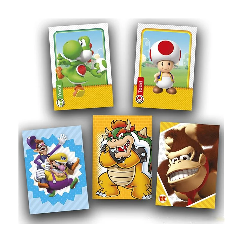2025 Panini Super Mario ruilkaarten, blisterverpakking met 4 mouwen, 32 kaartencollectie