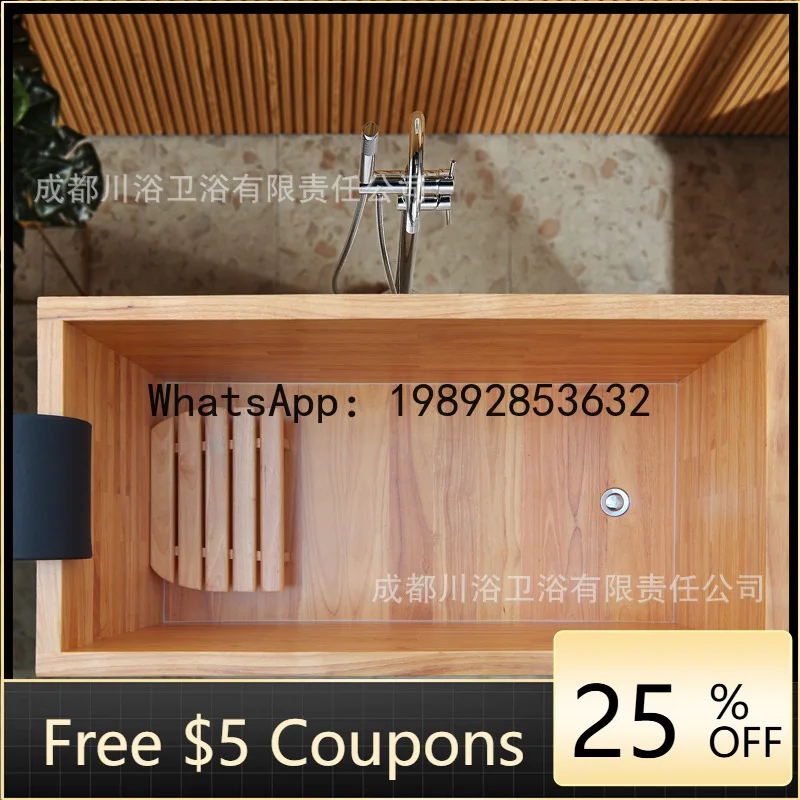 

BF Adult Bathtub Beauty Salon Soaking Tub Solid Wood Herbal Bath Hotel Home Use Bathtub