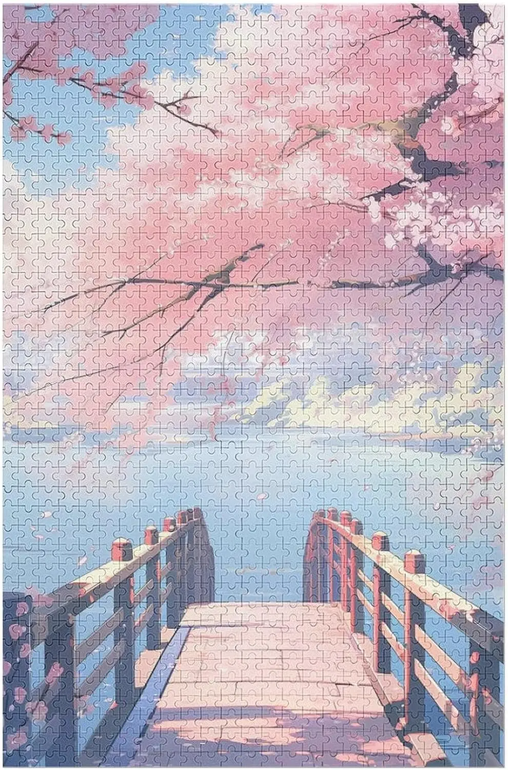 

Sakura Bridge Adult Wooden Puzzle 300/500/1000Pcs Jigsaw Puzzles for Gameroom Bedroom Livingroom Decor Birthday Holiday Gift