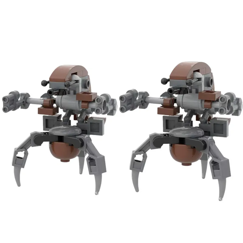 10 conjunto moc espaço destroyer droideka define o clone robô destroyer luta bloco de construção armas do exército tijolos soldados para presente