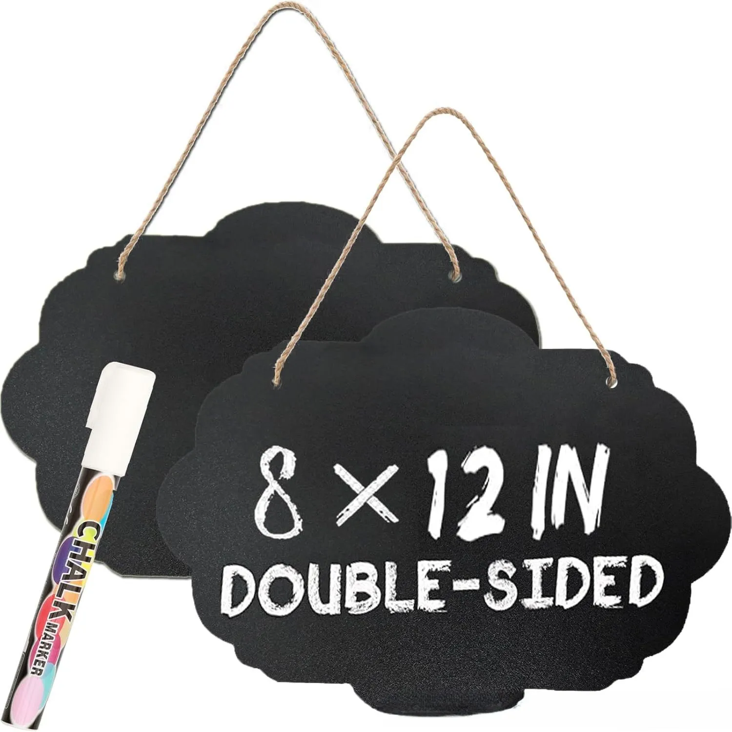 Wooden mini blackboard, four styles, hanging double-sided message board, wall and door decoration, creative mini blackboard sign