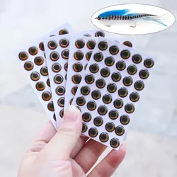 100pcs 3mm~8mm Epoxy Holographic 3D Fish Eyes Fly Tying Material for Streamer Baitfish Lure Jig Lures Saltwater Fishing Bait