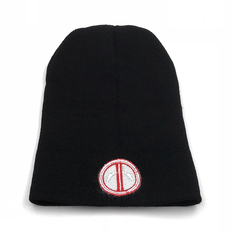 ديزني ديدبول محبوك قبعة الكرتون المطرزة قبعة صغيرة أزياء النساء الرجال الشتاء قبعة دافئة هدية الكريسماس