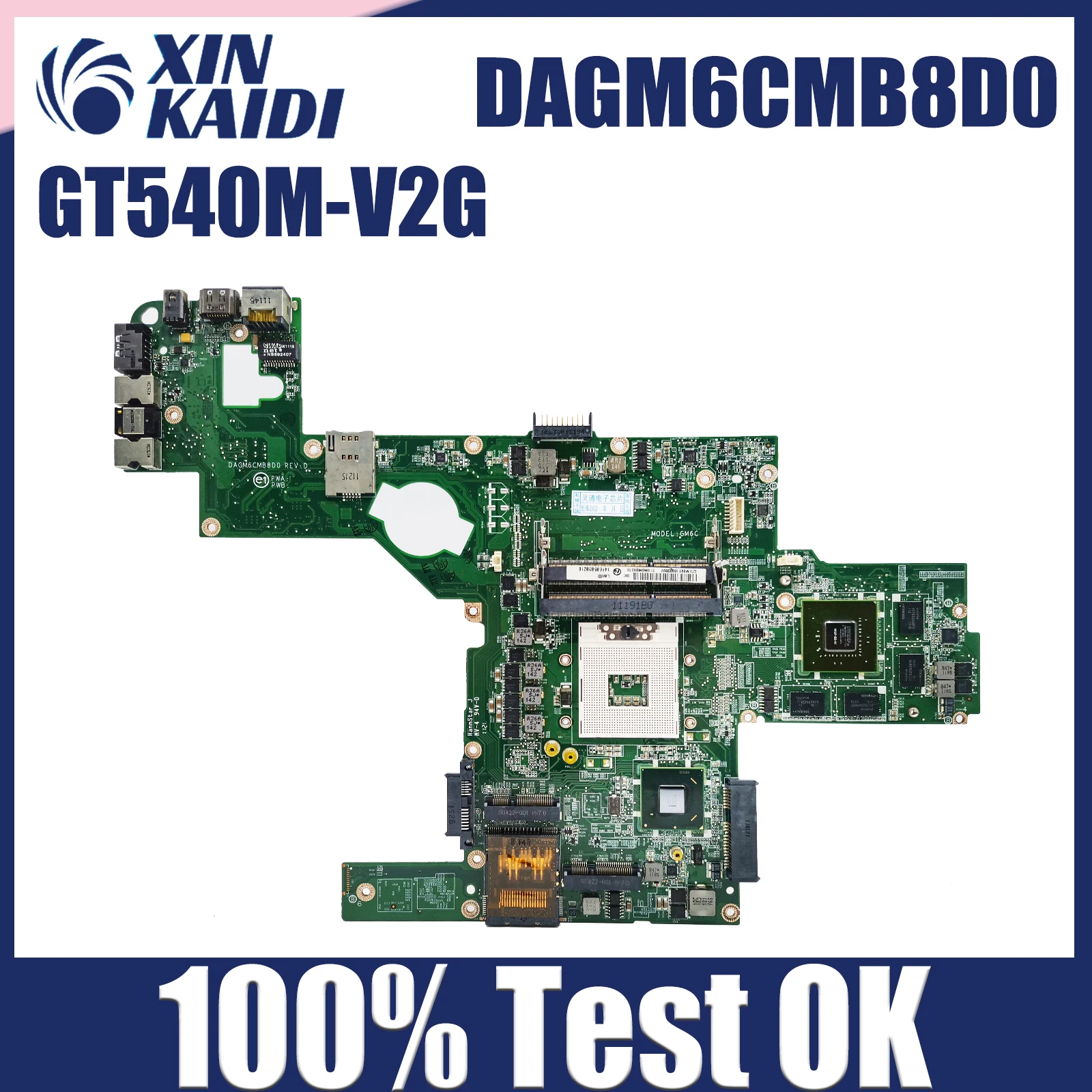 

CN-00C47NF 00C47NF Mainboard for Dell XPS L502X Laptop Motherboard DAGM6CMB8D0 HM67 with GT540M 2GB GPU 100% Test Work