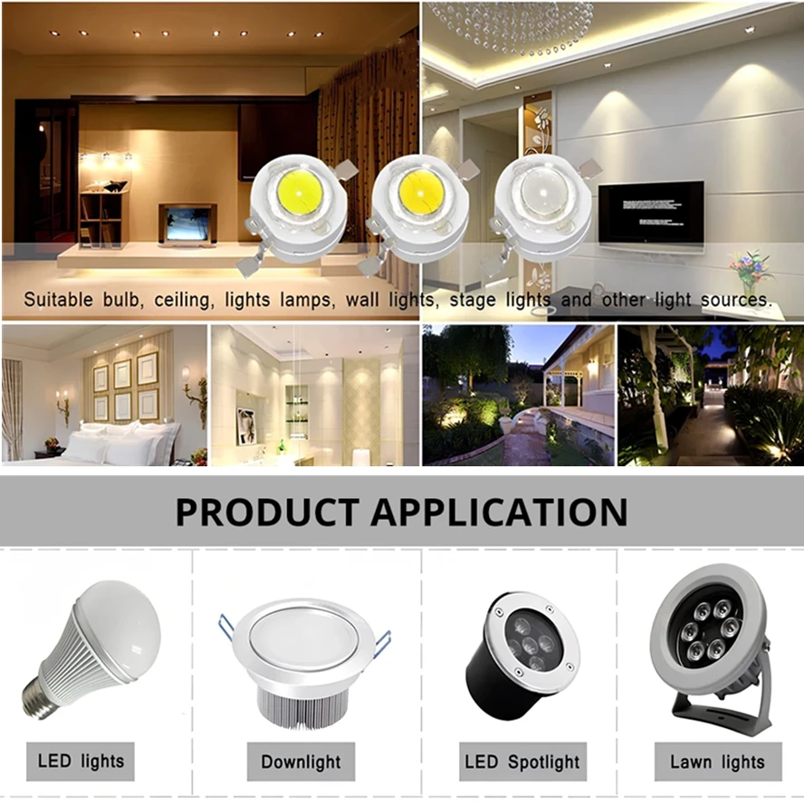 10 قطعة/الوحدة عالية الطاقة LED رقاقة المصباح الكهربي 2.1-3.6 فولت 110-120LM حبة خط باعث ديود DIY مصباح ليد الديكور LED لمبة IC SMD مصباح #3