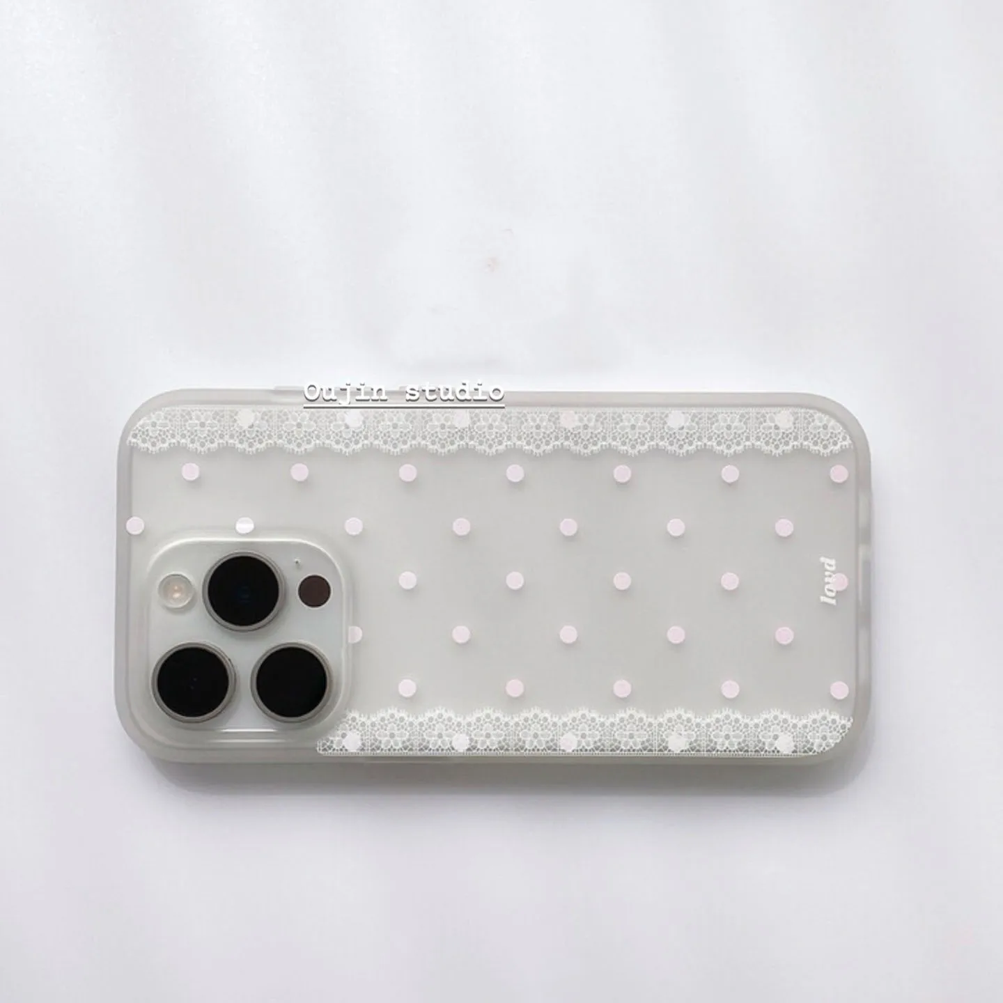 Ins Korean Polka Dots Lace Edge Phone Case For iPhone 17AIR 16 15 14 13 12 11 Pro MAX X XR XS 16e MINI 7 8 Plus Y2K Simple Cover - náhled 2