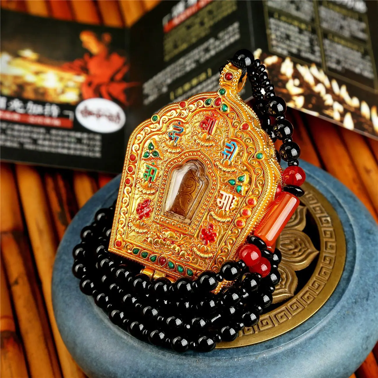 Small Pendant, Gawu Box Painted Ten Comfortable, Can Be Stored, Can Be Opened Accessories Portable Buddha