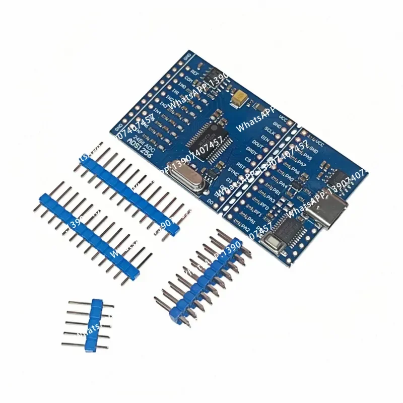 ADS1256 + STM32F030F4P6 High-precision acquisition module 8-channel 24-bit ADC conversion module