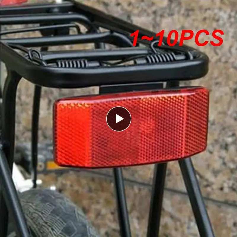 1~10PCS Bike Cycling Rear Reflector Tail Light For Luggage Rack NO Battery Aluminum Alloy Reflective Taillight Bike