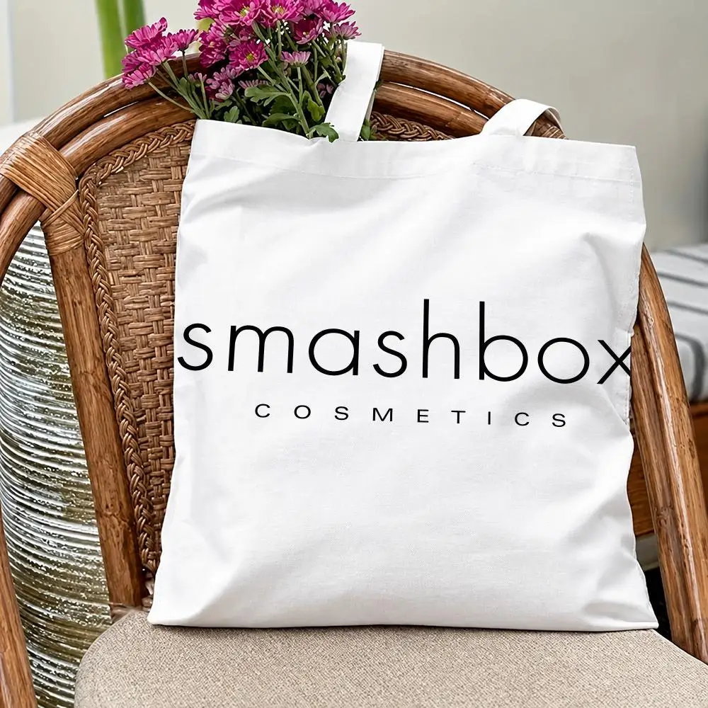 Popular Brand Smashbox Storage Bags Eco Canvas Tote Odorless Reusable Double Print Shopping Bag