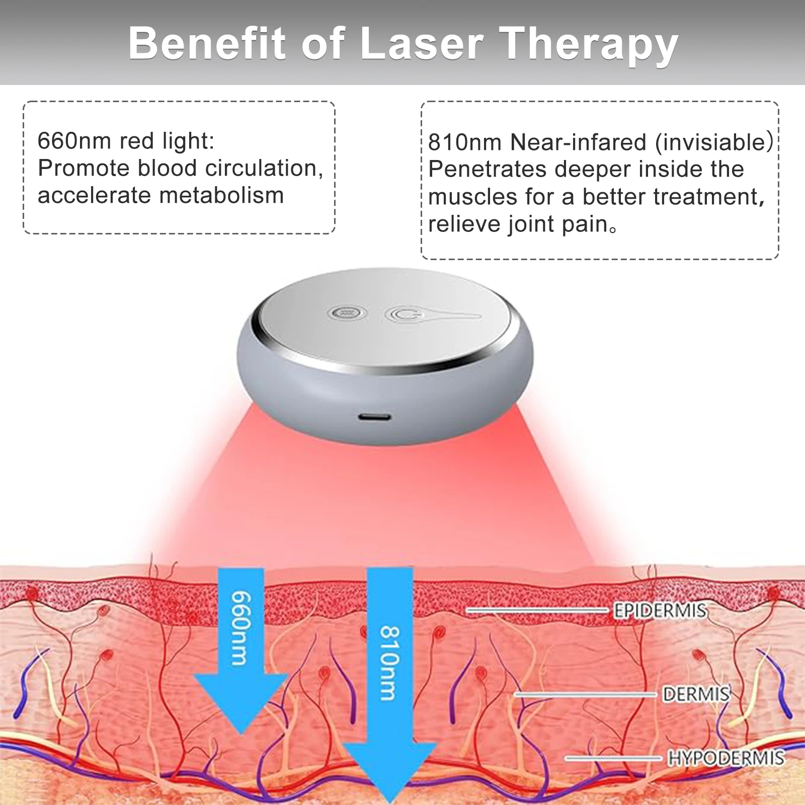 KTS Wristband Red Light Therapy Device For Hand Legs Knee Joint Pain Relief Vibration Massager Infrared Light Therapy Treatment