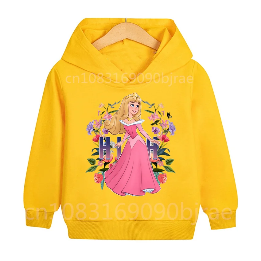 Snow White Casual Hoodies Clothes Princess Anna Fashion Cartoon Children Autumn Sweatshirt Pullover Boys Girls Top for Kids