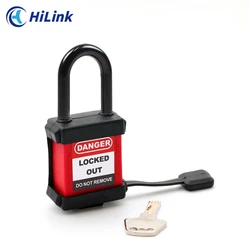 High Protection Insulation Waterproof Dustproof Silica Covered 38mm Length Nylon Shackle Safety Padlock