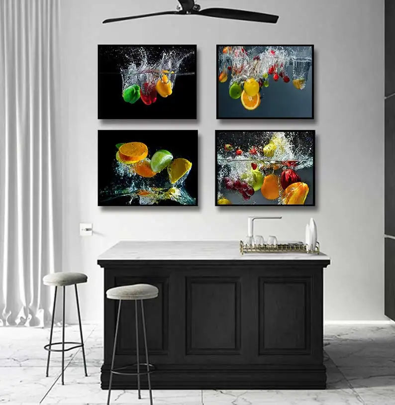 In Water Kitchen Home Decor Large Wall Pictures For Living Room Posters HD Canvas Paintings 1 Pieces Hot Fresh Fruit Vegetables