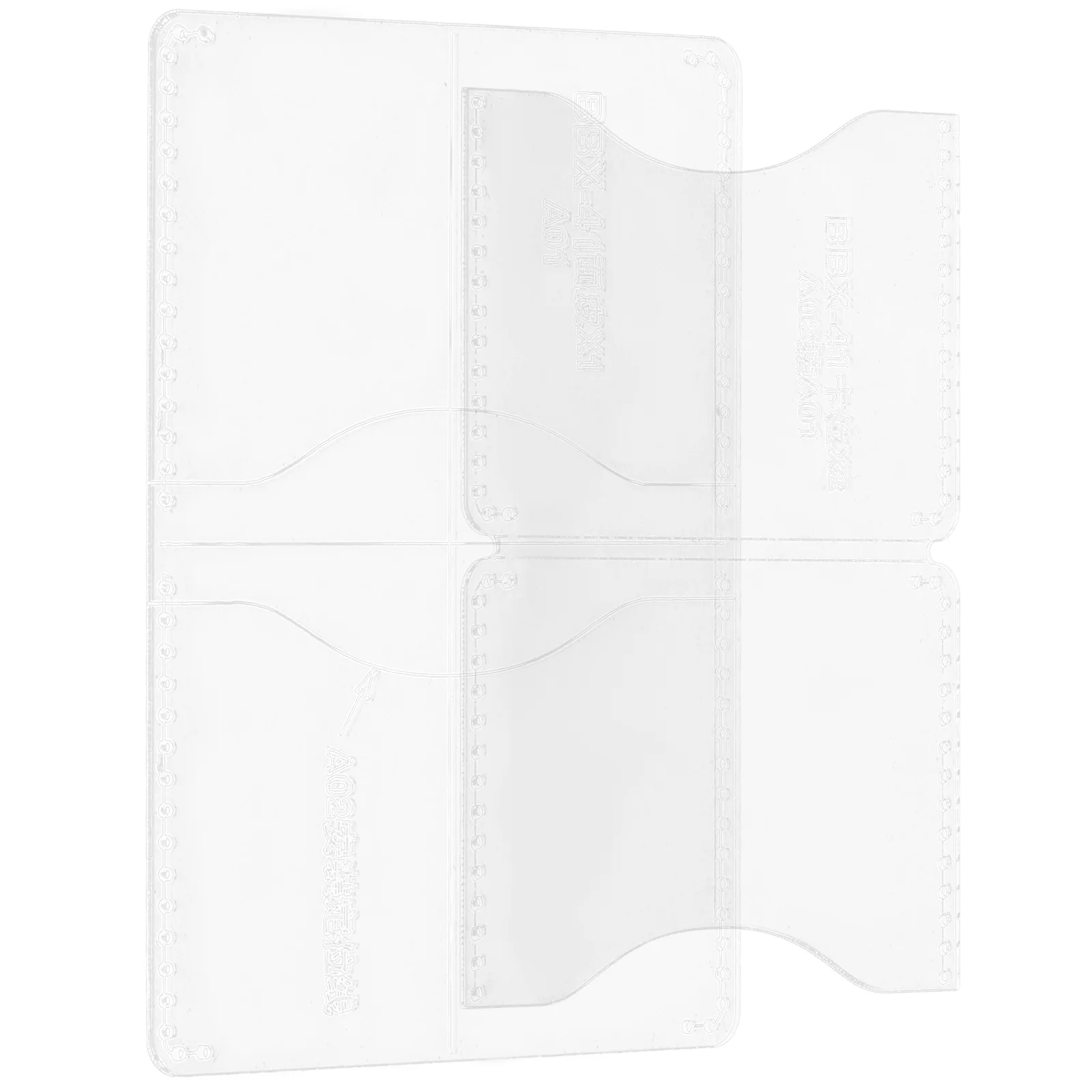 

2Pcs Acrylic Template Patterns for DIY Wallet Bag Purse Stencils H made Tools Precise Measurements Classic Design Easy