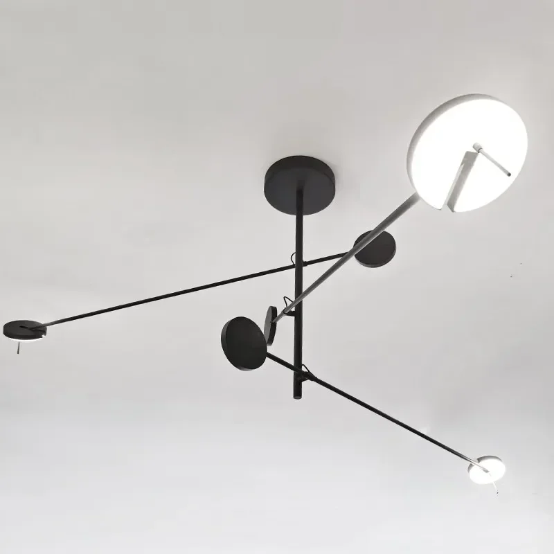 Creative Led Chandelier Black Lustre Adjustable Indoor Lights Bedroom Hanging Lamp Living Room Dining Room Lighting Fixtures