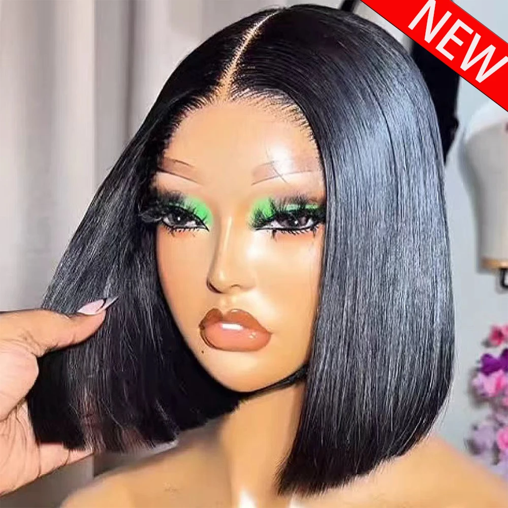 8-14-inch-bone-straight-short-bob-glueless-wigs-13x4-lace-frontal-wig-brazilian-100-human-hair-150-250-350-density-wear-and-go