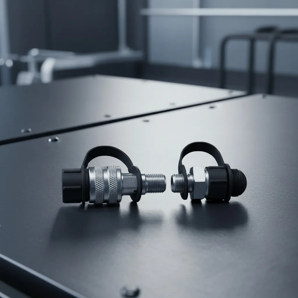 Giunto idraulico per officina Giunto meccanico Filettatura esterna in acciaio al carbonio Set di connettori rapidi diritti