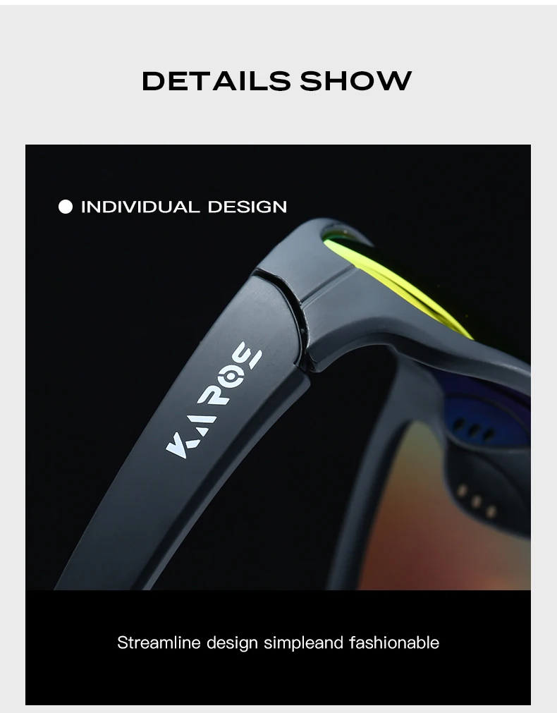 KAROS Klassische, modische, polarisierte Sonnenbrille für Damen und Herren, UV400, Outdoor, Angeln, Fahren – Detail 6
