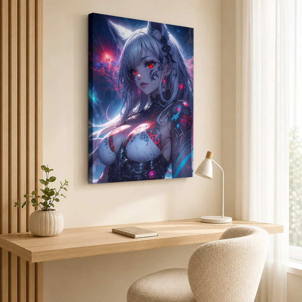 White Sorcerer Canvas Painting Poster Customized Dark Anime Wall Art for Game Room Dorm Decoration Ready to Hang Gift for Fans