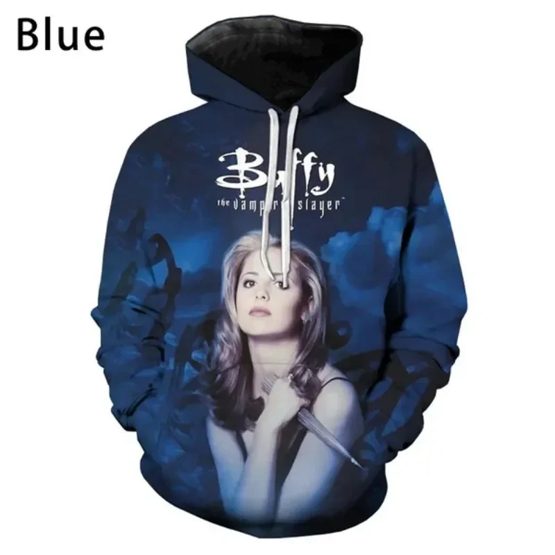 

Buffy The Vampire Slayer 3d Print Hooded Sweatshirts Unisex Cool Hooded Fashion 3D Sweater Men's Casual Sweater Street Hoodies