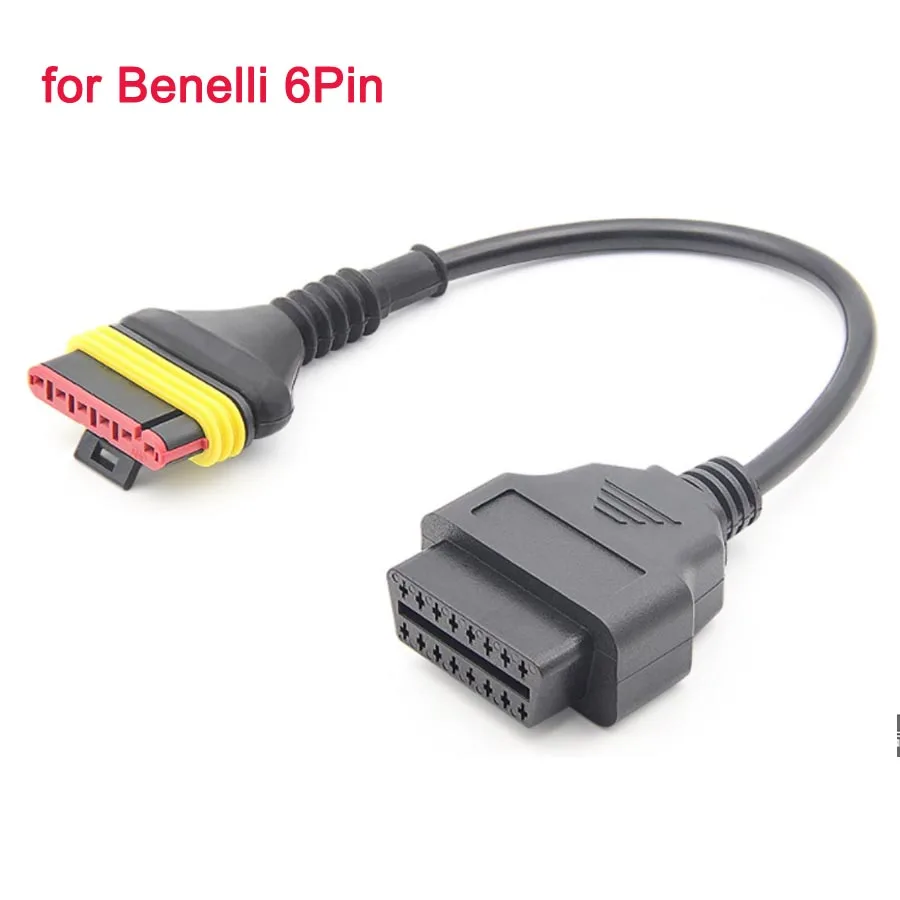 Aprilia Benelli 6 Pin için konut 4pin Husqvarna 6pin motosiklet için OBD2 bağlayıcı OBD 16PIN motosiklet teşhis kablosu