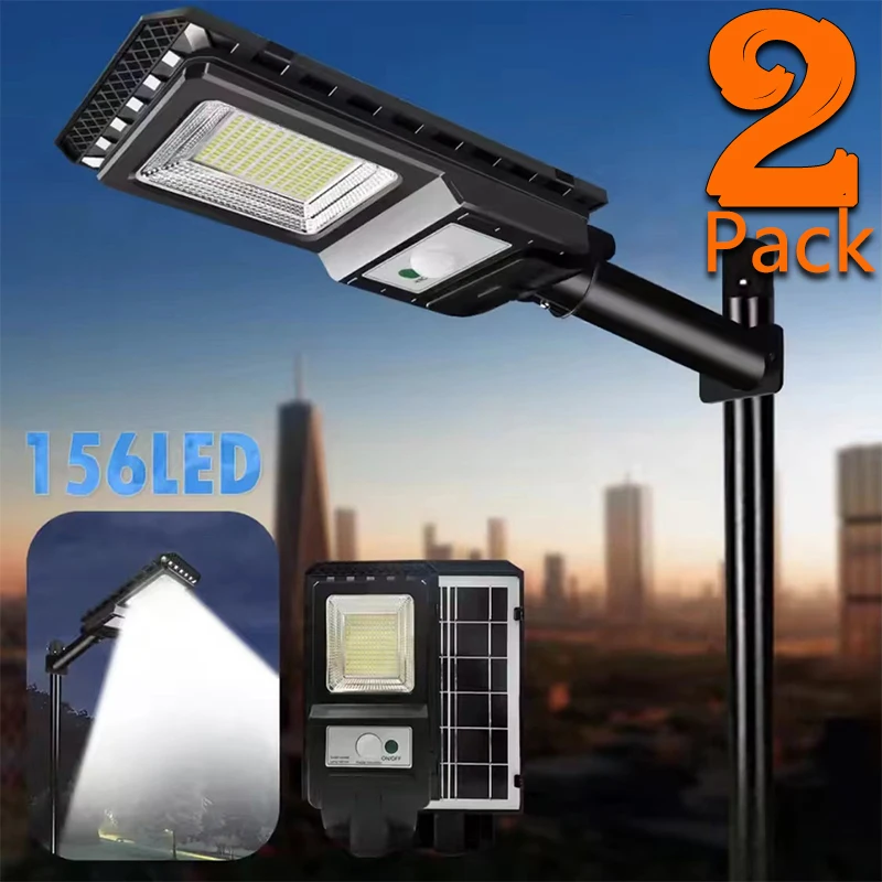

Solar Street Light Super Bright Outdoor 156LED Wall Lamp Waterproof Motion Sensor Garage Garden Fence