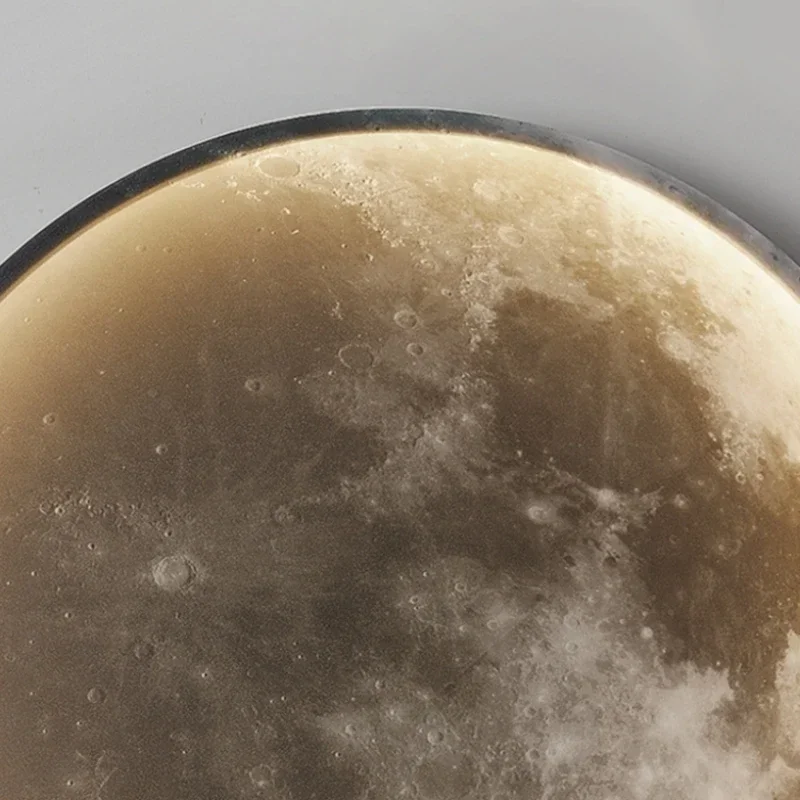 Design moderno nórdico decoração interior lâmpada de parede lunar