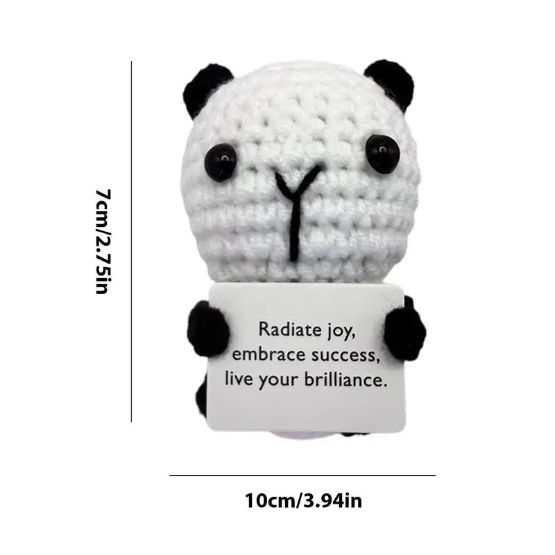 Boneca Small Mini Cartoon Crochet, Apoio Emocional, Panda, Coelho, Tigre, Decoração do Urso, Animação, Boneca de Malha, 10cm