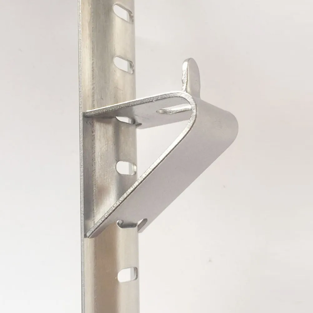 4Pcs Metal Freezer Shelf Clips Stainless Steel Refrigerator Support Clamps Easy to Install Sturdy Non Deformable for Kitchen