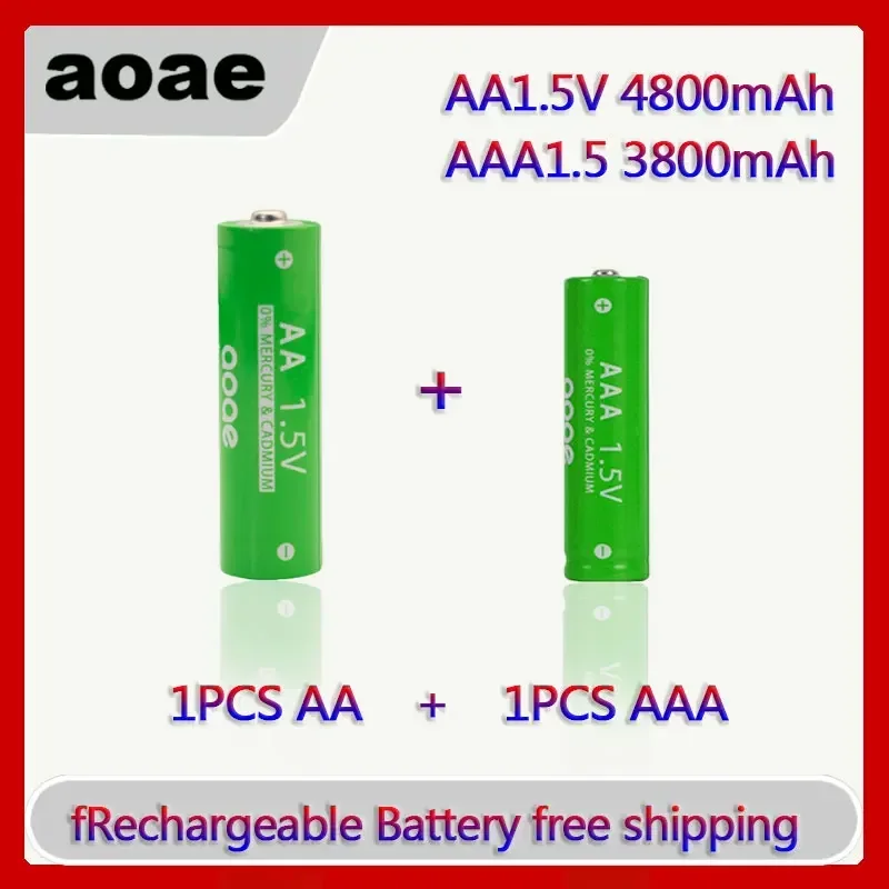 Alkaline  3800mAh aaa rechargeable battery 1.5V aaa and aa rechargeable battery charger 4800mAh aa rechargeable battery