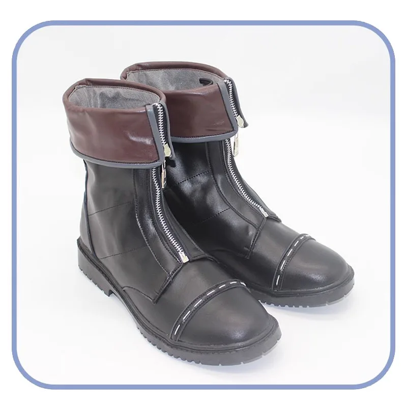 Halloween-Kostüme Cloud Strife Cosplay Schuhe Game Exhibition FF7 Avalanche Cloud's Boot Herren Kampfstiefel aus Leder