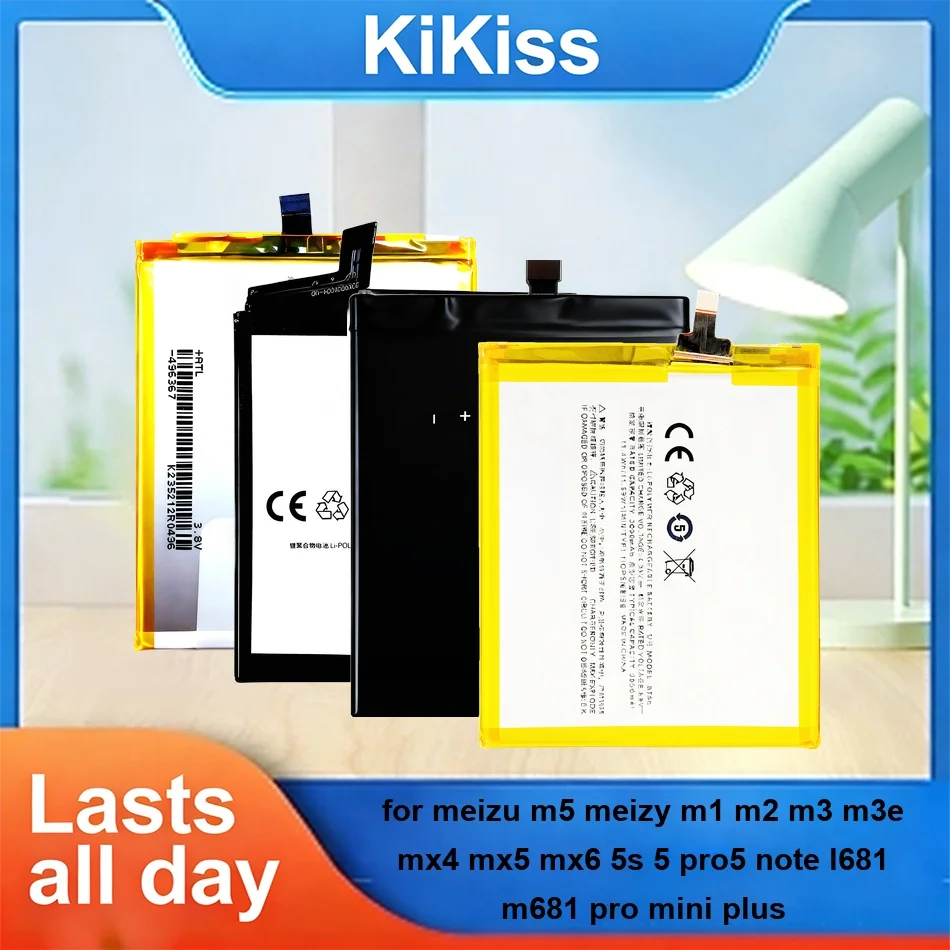 Batería BT65M BT56 BA612 2500-4100mAh para Meizu M5, Meizy M1, M2, M3, m3e, MX4, MX5, MX6, 5S, 5 PRO5, Note L681, M681 Pro, Mini, Plus