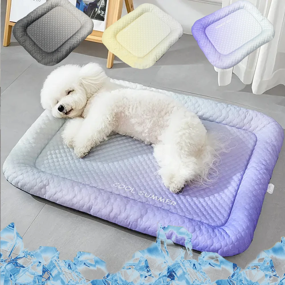

Luxurious Summer Cooling Cat Beds Mats Cats Sleeping Pets Supplies Dogs Beds for Medium Dogs Kennel Cat House PP Cotton Filling