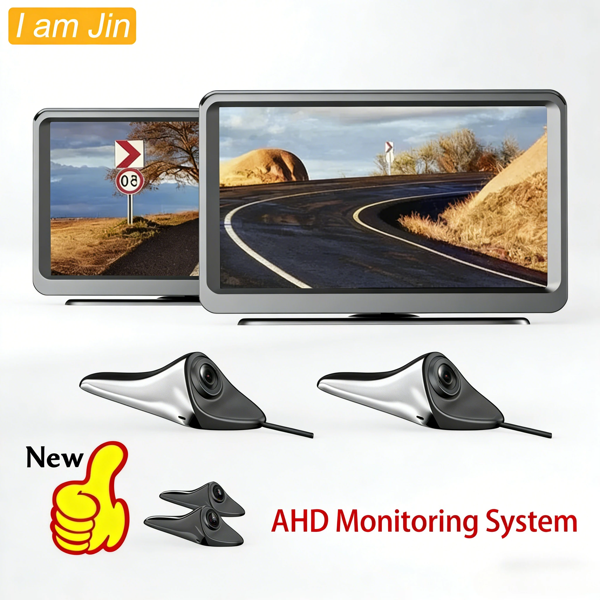 6.25 Inch 2 Channel Car Digital AHD Electronic Rearview Mirror BSD Warning System Side View Blind Spot Parking Assist System