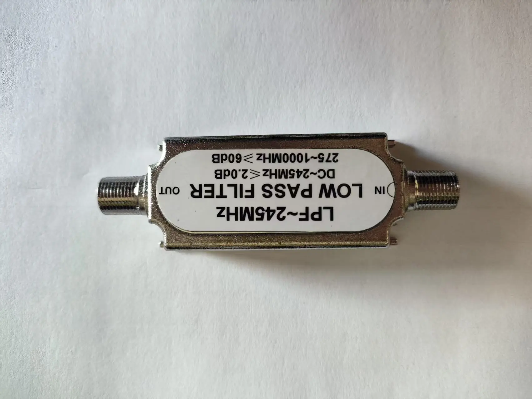 CATV مرشح تمرير منخفض LPF ~ 245MHZ F نوع موصل 75ohm