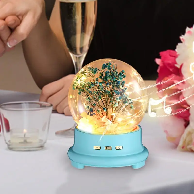 Crystal Balloon Music Box Crystal Ball Wireless Speaker Wishing Bottle Sound Box Ball Light Show Wireless Speakers Ornaments 