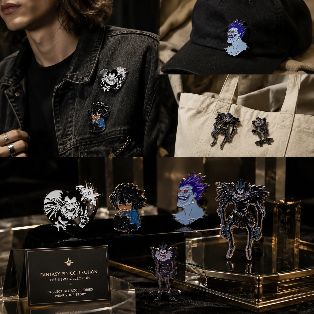 Embroidery Icon - Death Note Alloy Enamel Brooch Emblem