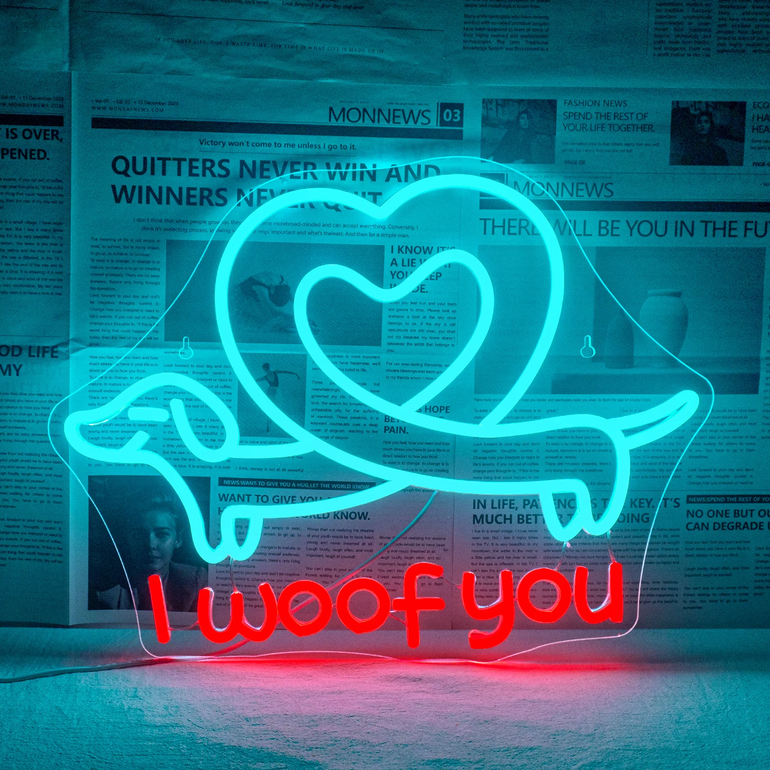 

I Woof You Neon Sign For Wall Decor Loving Dachshund Glowing Art Led Sign Room Decoration For Party Bedroom Bar Club USB Lamp