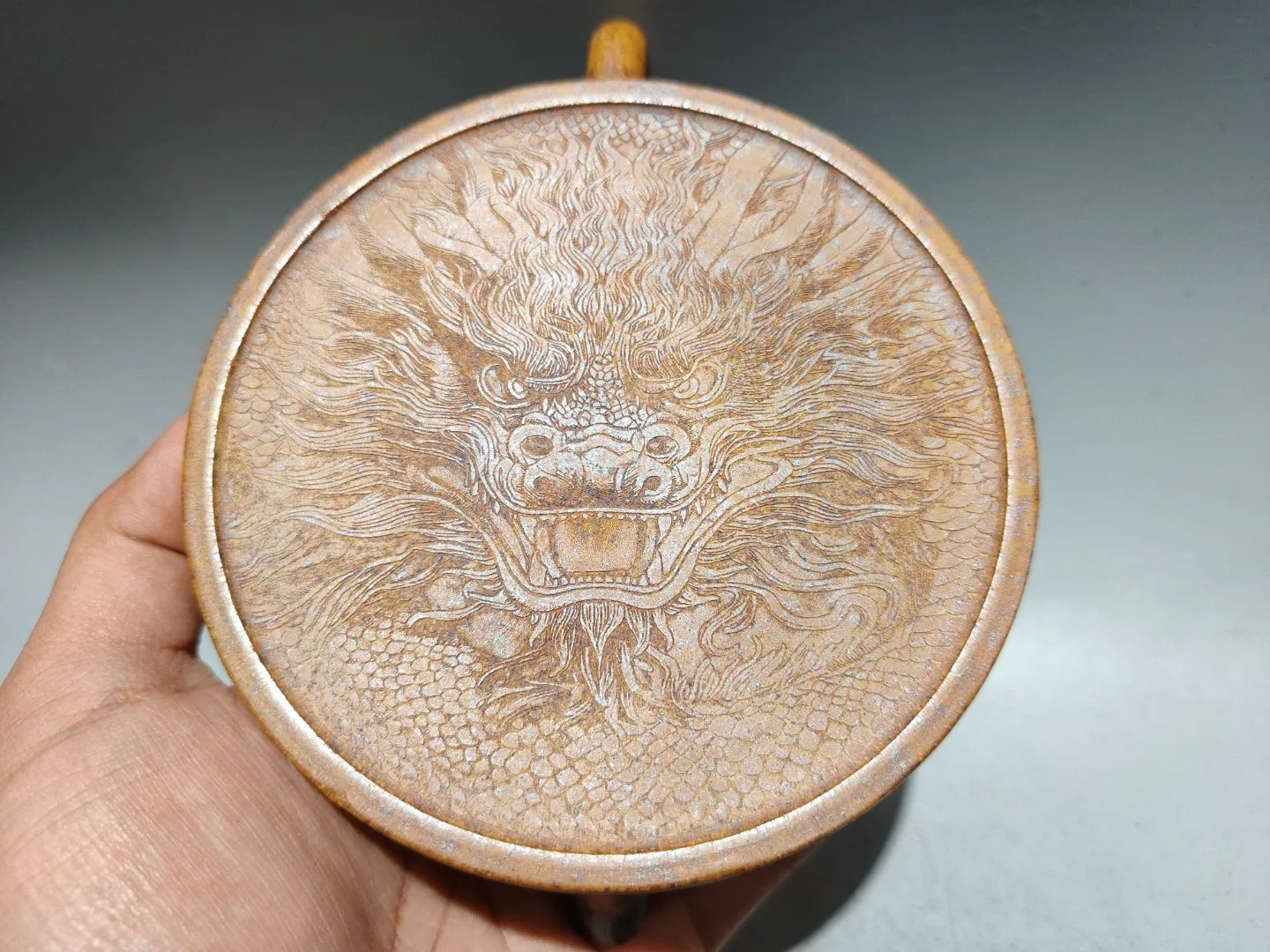 Purple Clay Teapot Raw ore keel gold sand kiln color change Beast Mouth Pot Attract wealth and prosperityTea Ceremony